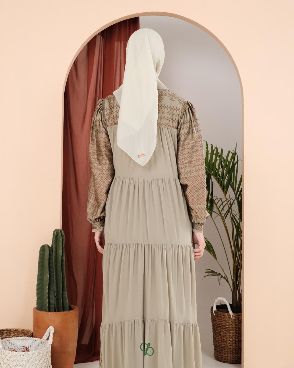 GREENISM - Anza Dress Satin Silk Ceruty | Busui friendly Gamis Daily