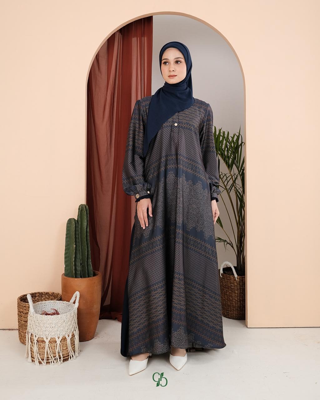 GREENISM - Anza Dress Satin Silk Ceruty | Busui friendly Gamis Daily