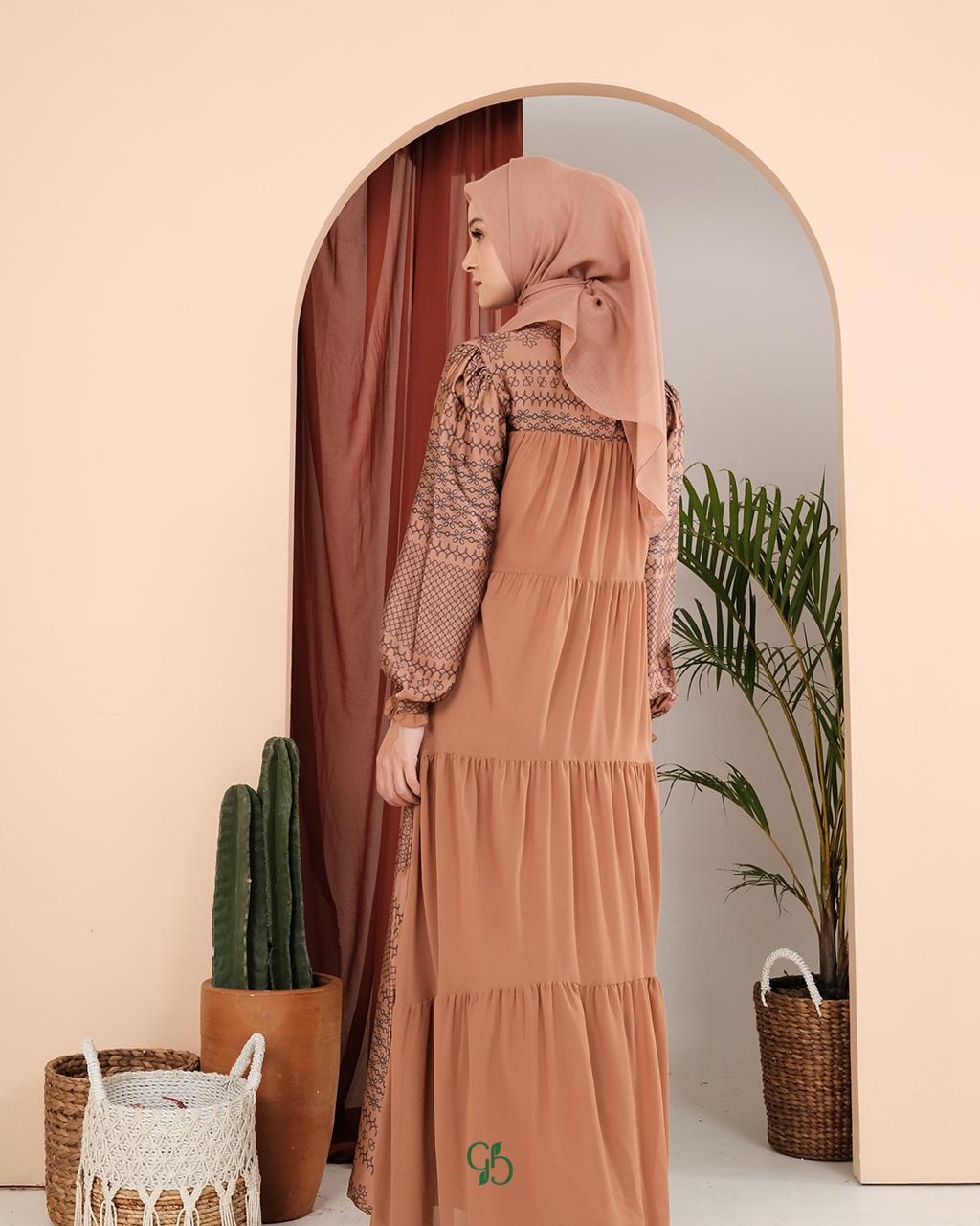 GREENISM - Anza Dress Satin Silk Ceruty | Busui friendly Gamis Daily