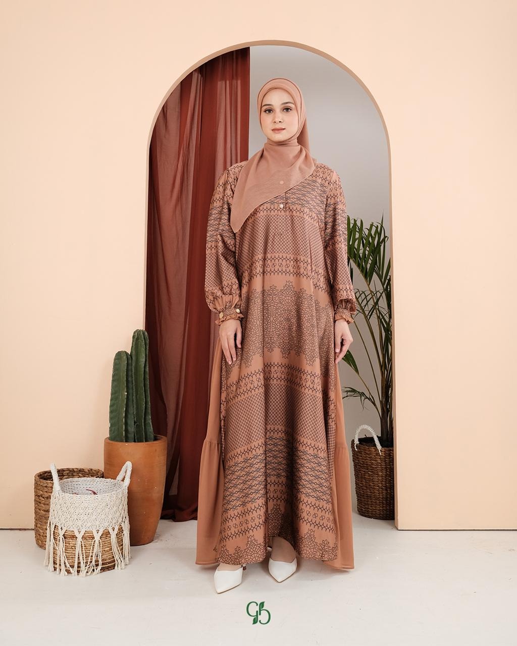 GREENISM - Anza Dress Satin Silk Ceruty | Busui friendly Gamis Daily