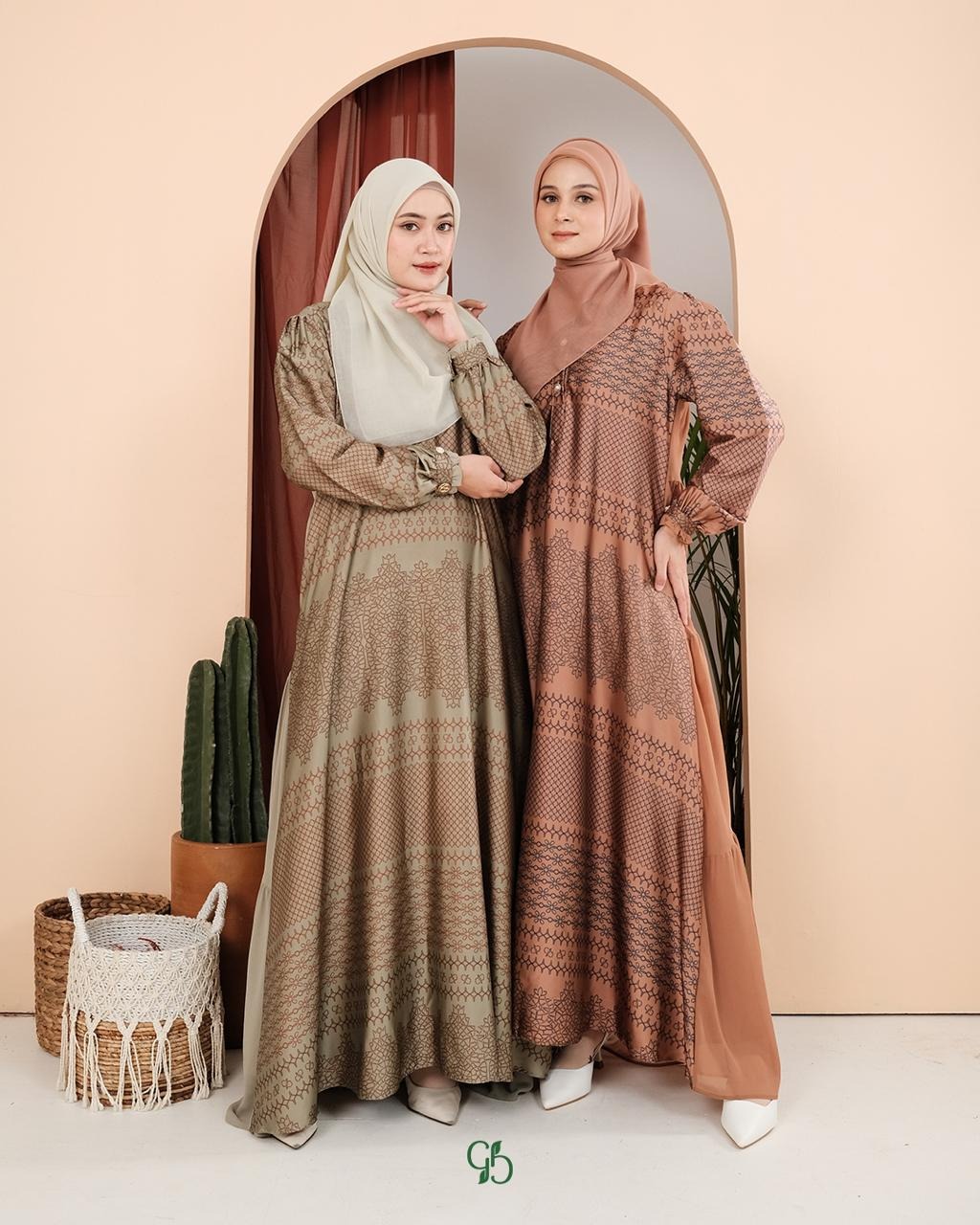 GREENISM - Anza Dress Satin Silk Ceruty | Busui friendly Gamis Daily
