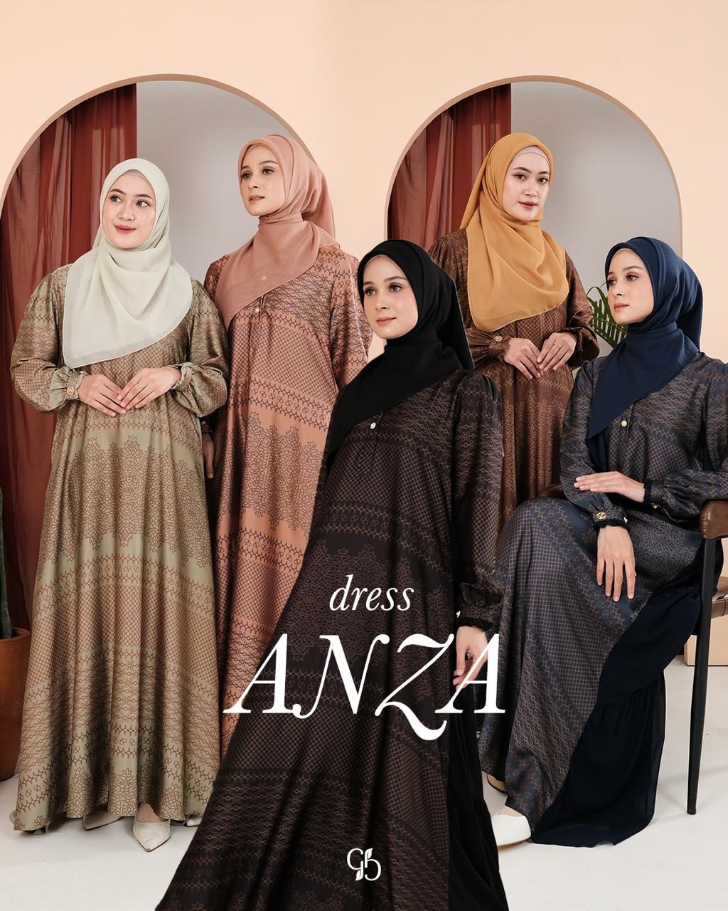 GREENISM - Anza Dress Satin Silk Ceruty | Busui friendly Gamis Daily