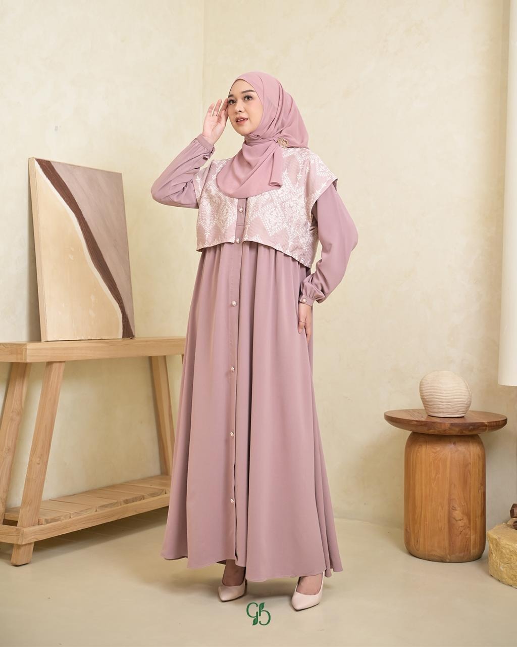 GREENISM - Keylana Dress Doby | Gamis Daily