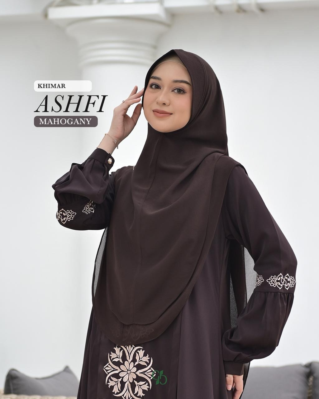 GREENISM - SARIMBIT ASHFI HIJAB DEWASA ALL COLOR | Gamis Lebaran 2026 Model Terbaru