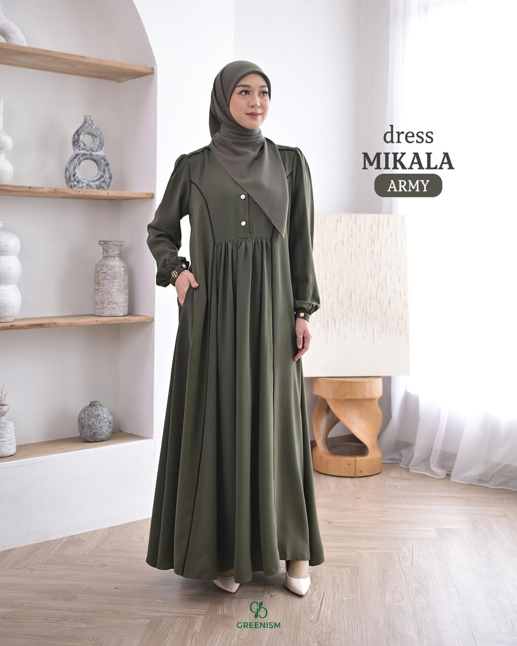 GREENISM - Mikala Dress Zavera Anti UV | Gamis Daily