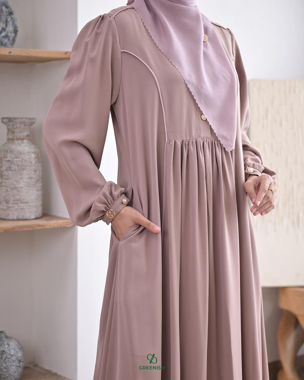 GREENISM - Mikala Dress Zavera Anti UV | Gamis Daily