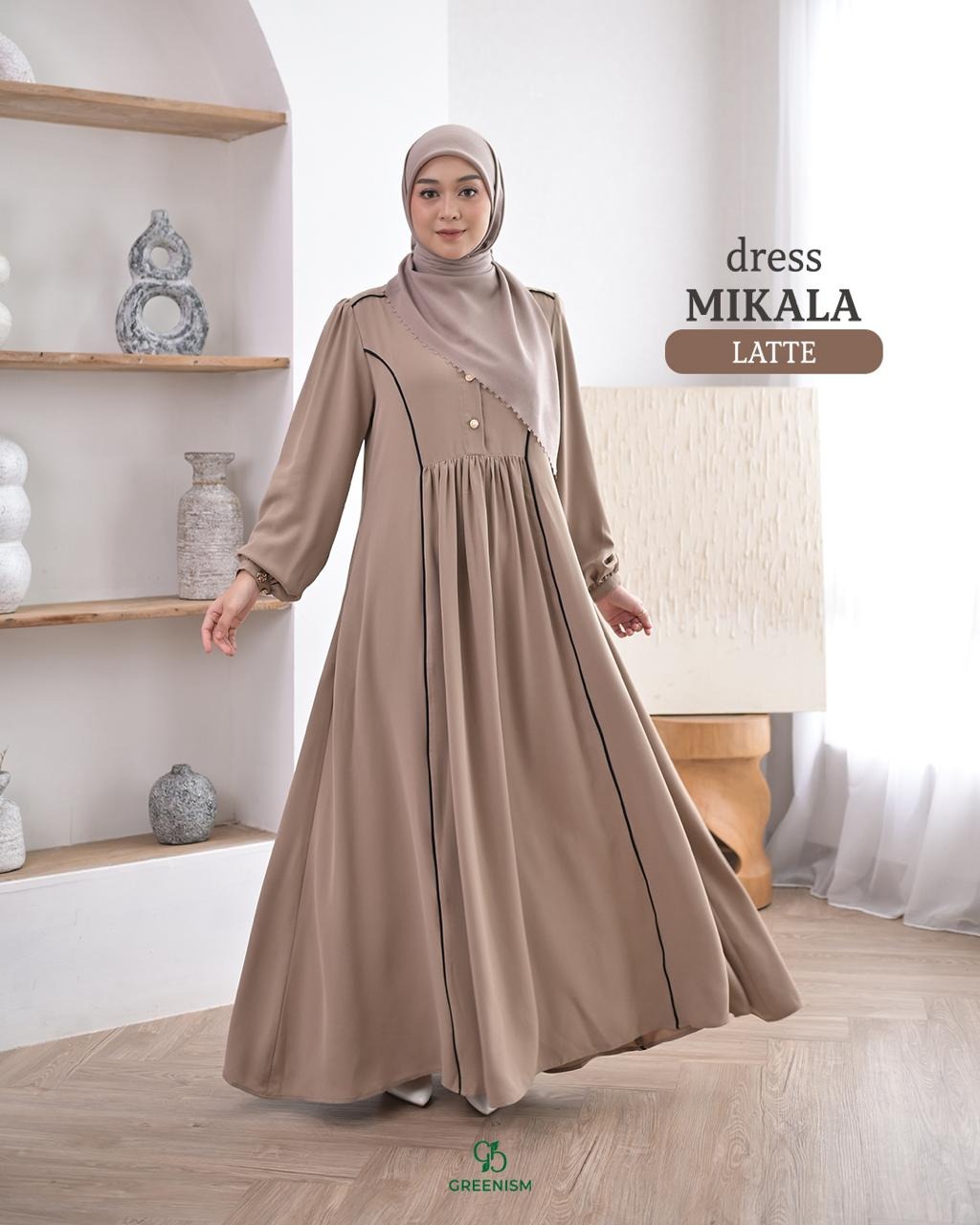 GREENISM - Mikala Dress Zavera Anti UV | Gamis Daily