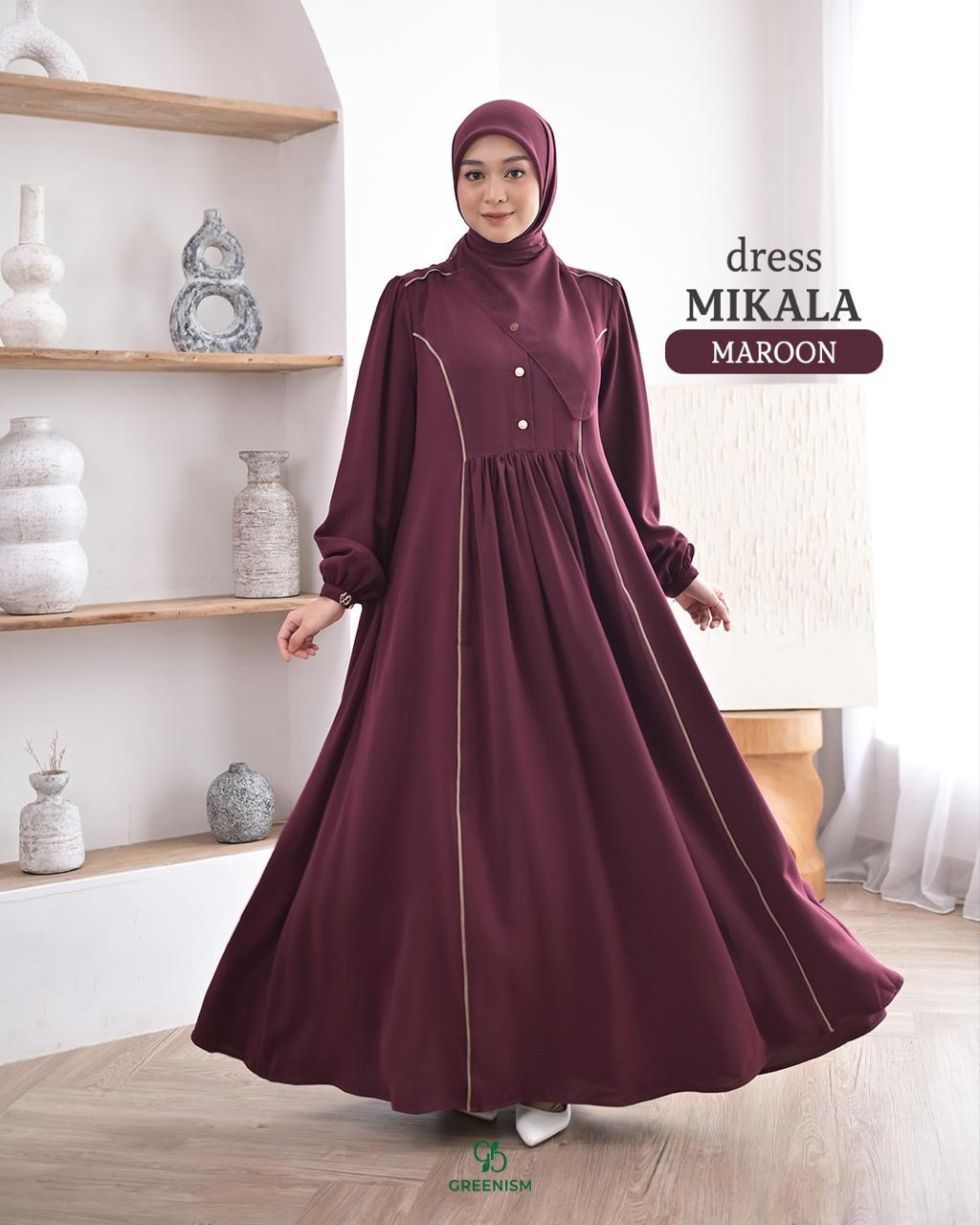 GREENISM - Mikala Dress Zavera Anti UV | Gamis Daily