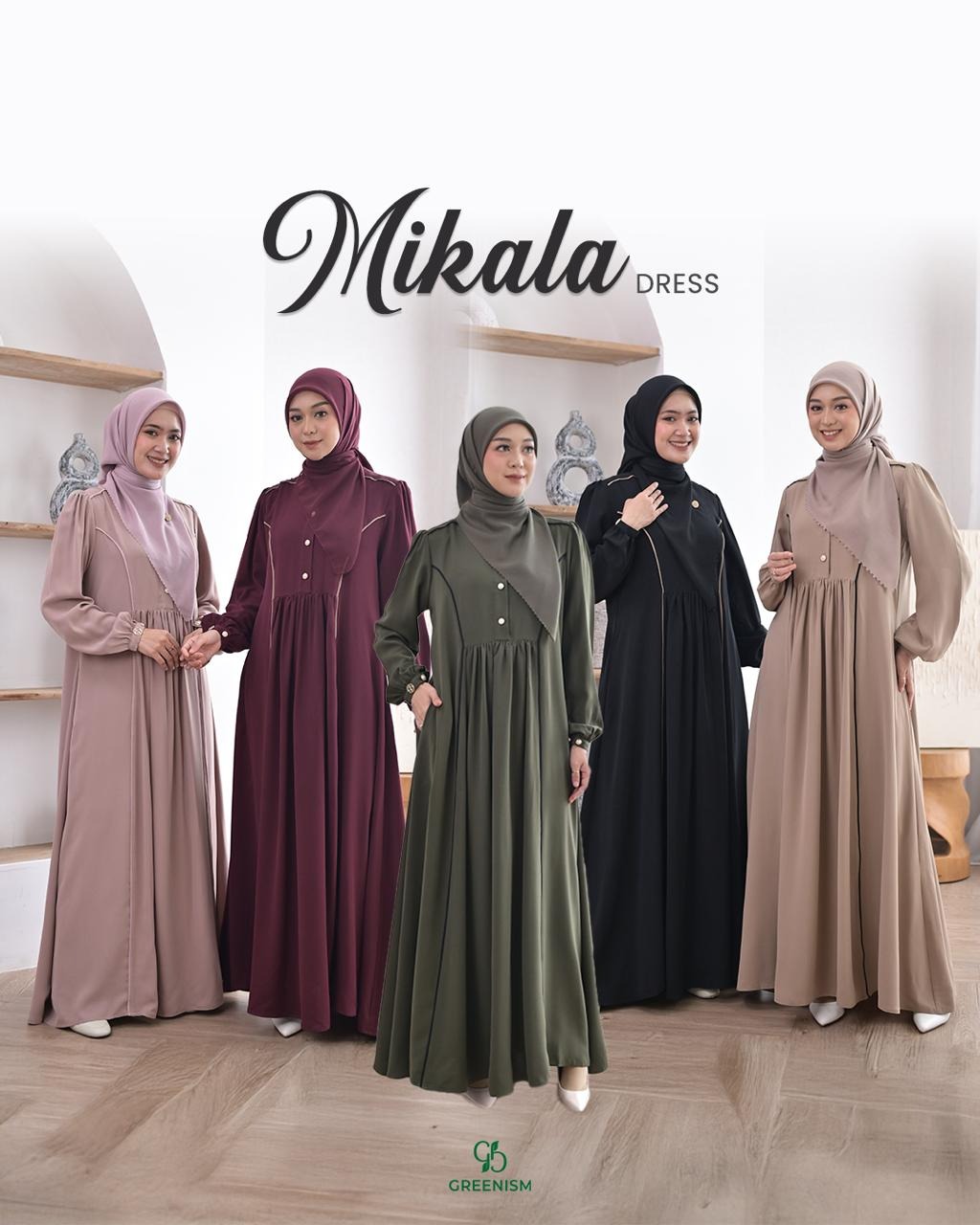GREENISM - Mikala Dress Zavera Anti UV | Gamis Daily