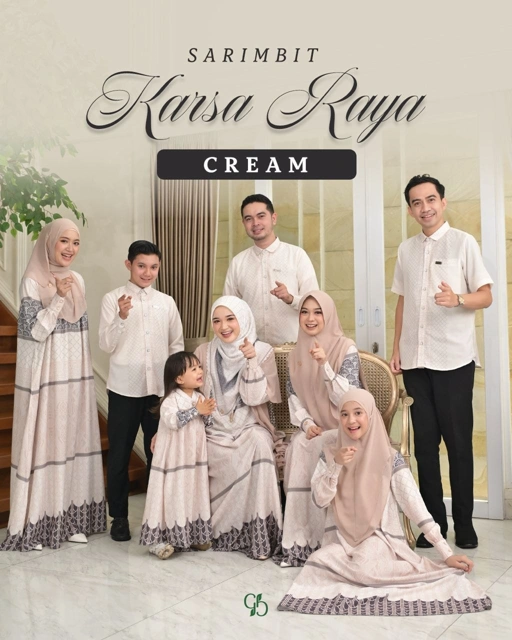 Image of GREENISM -  Karsa Raya Dress Gamis Wanita dan Koko | Cream | Ready Stock | Sarimbit Terbaru Lebaran 2026 Kekinian