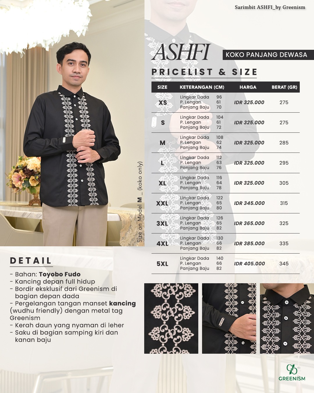 GREENISM - (All Colours) Ashfi Koko Dewasa Panjang | Baju Atasan Wanita Terbaru | Gamis Lebaran 2026