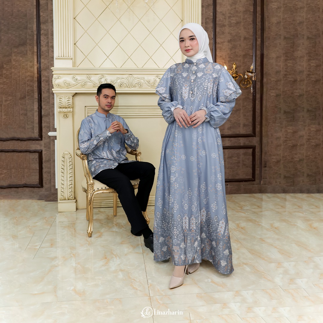 Linazharin - Seraya Aruna Sarimbit Series - Powder Blue