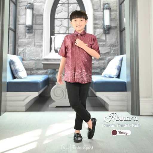 Image of Harmoni Cinta - Abinara Kids Kemeja Lengan Pendek