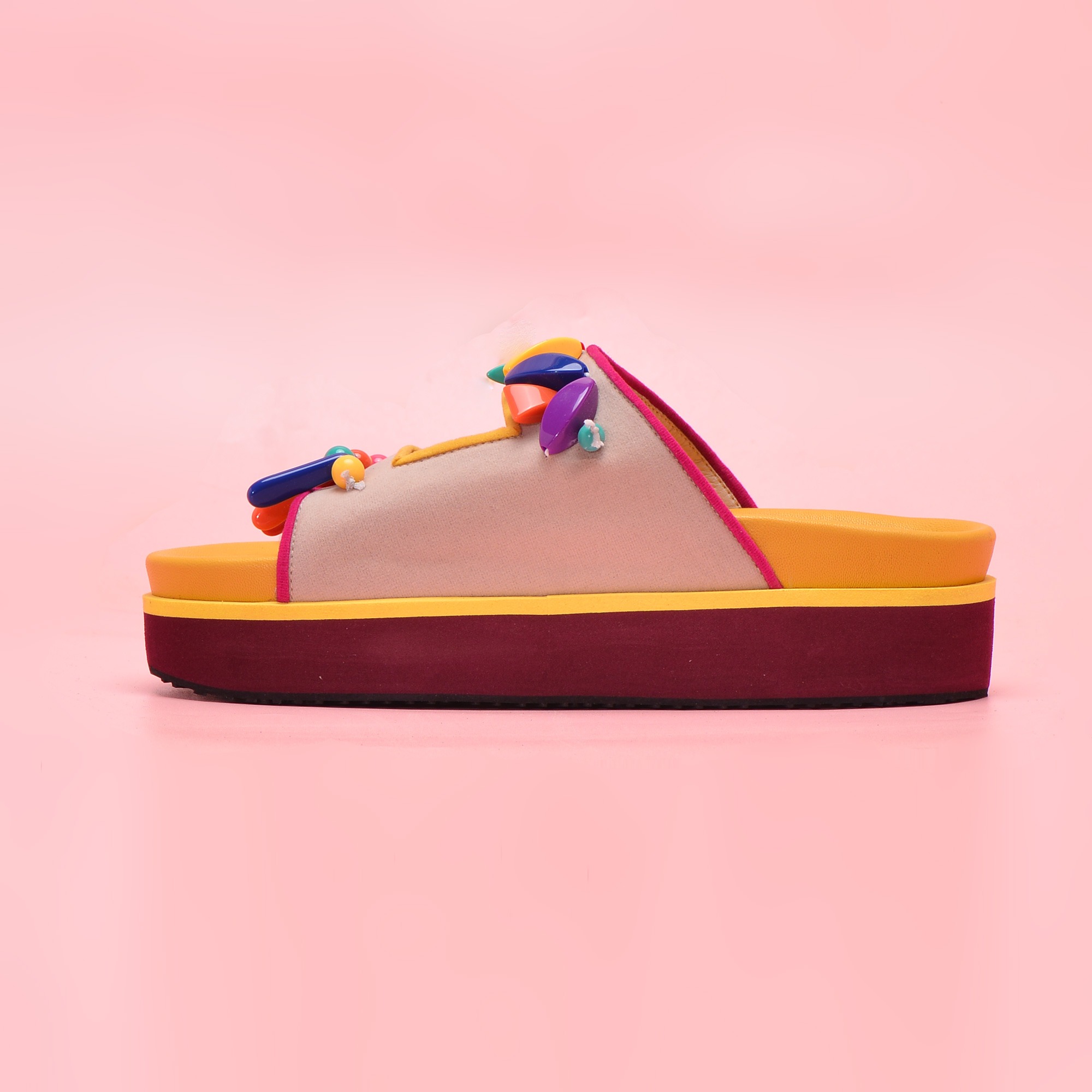 Milka Cream Sandals