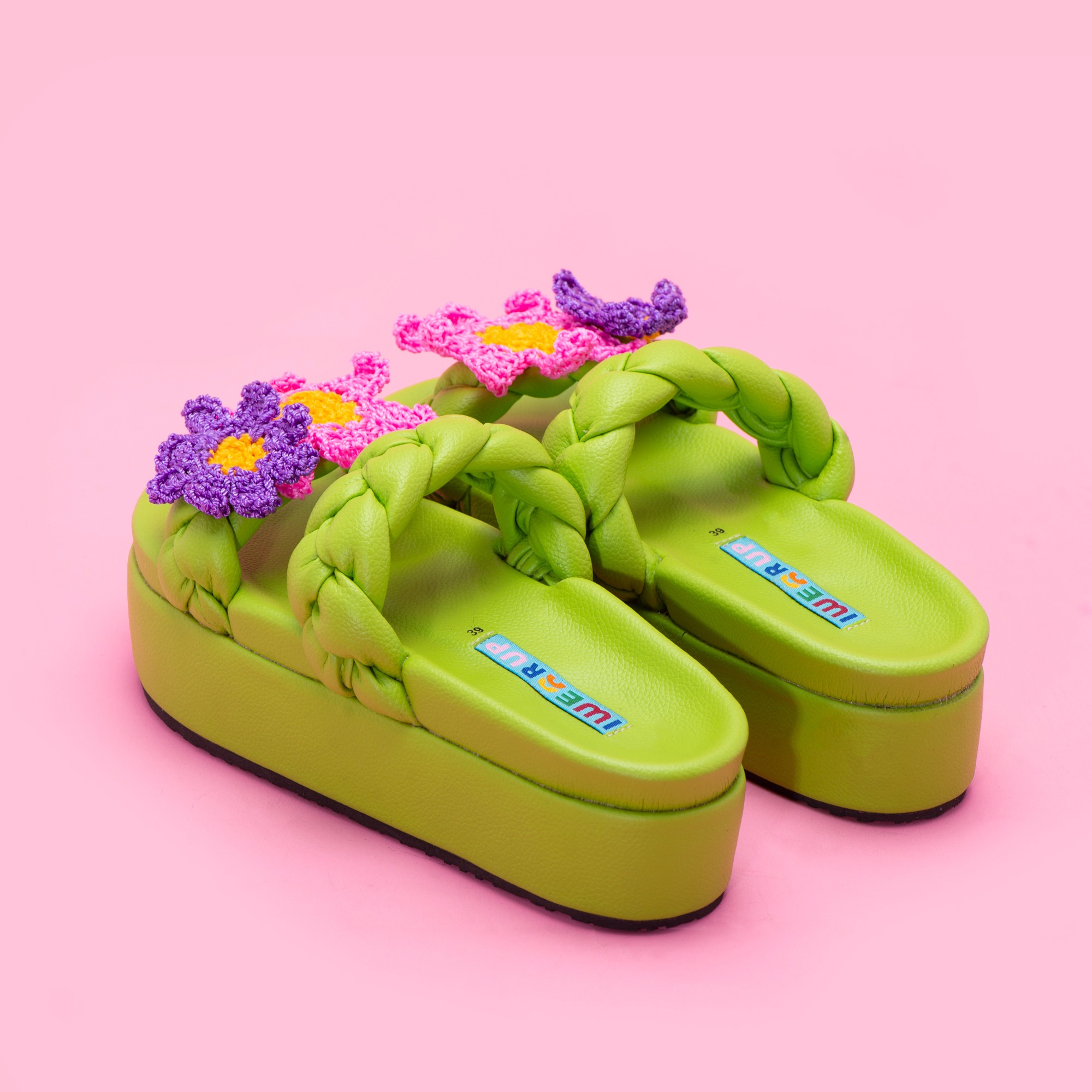 Momo Lime Platform Sandals
