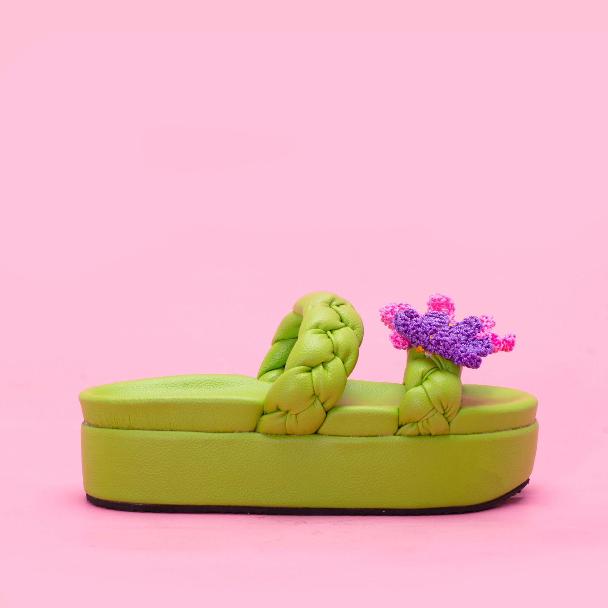 Momo Lime Platform Sandals