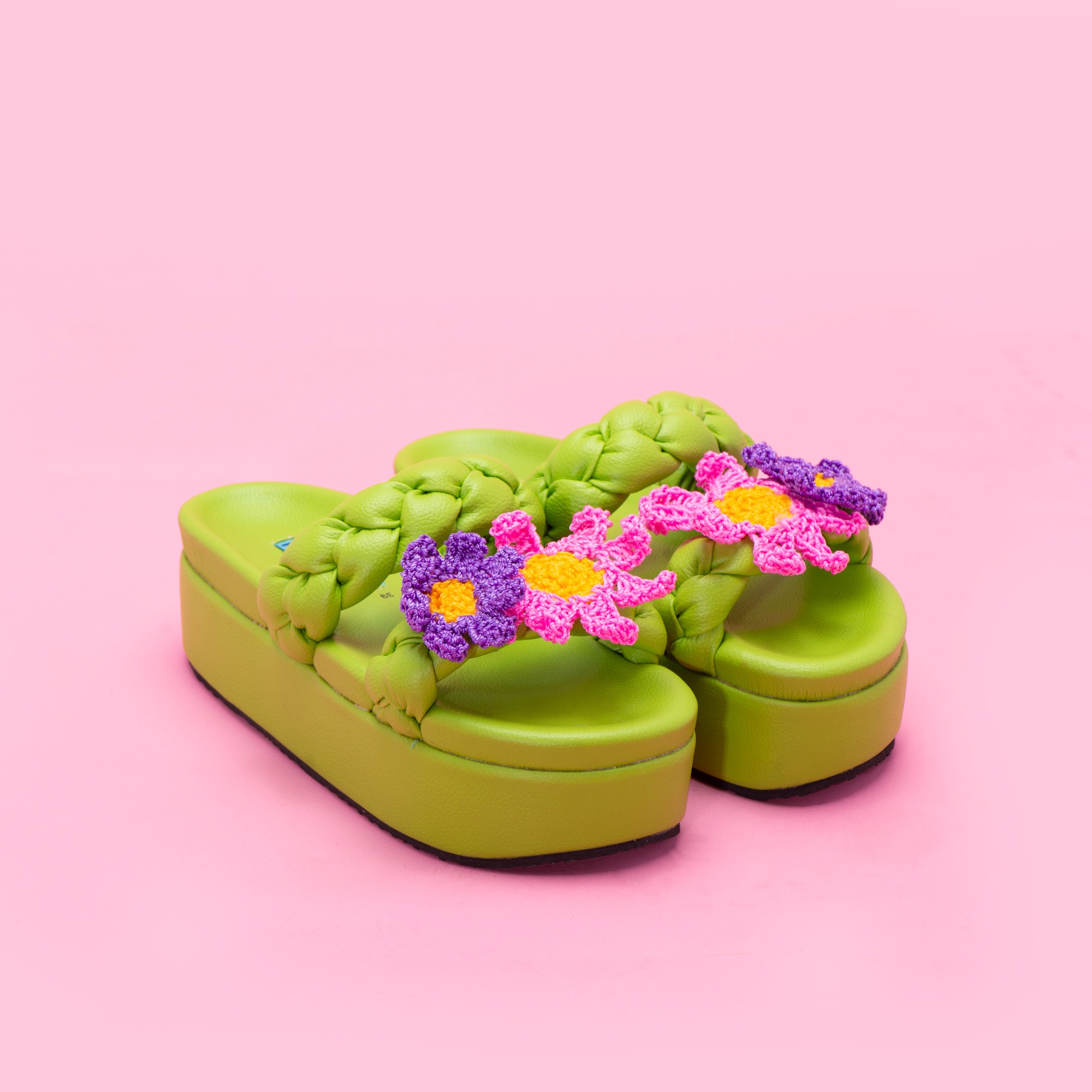 Momo Lime Platform Sandals