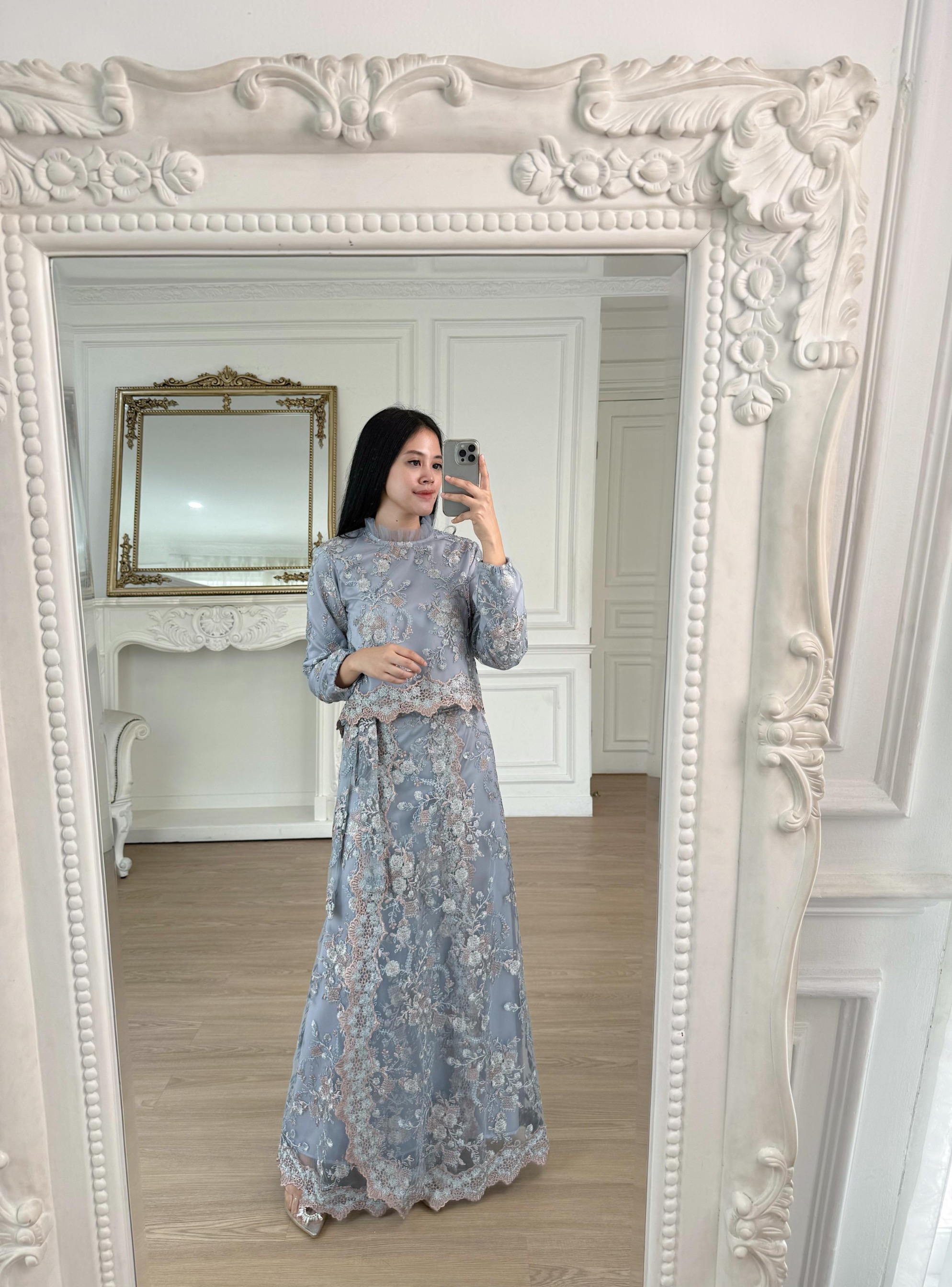 Amrthelabel / chemyla hijab / blue grey