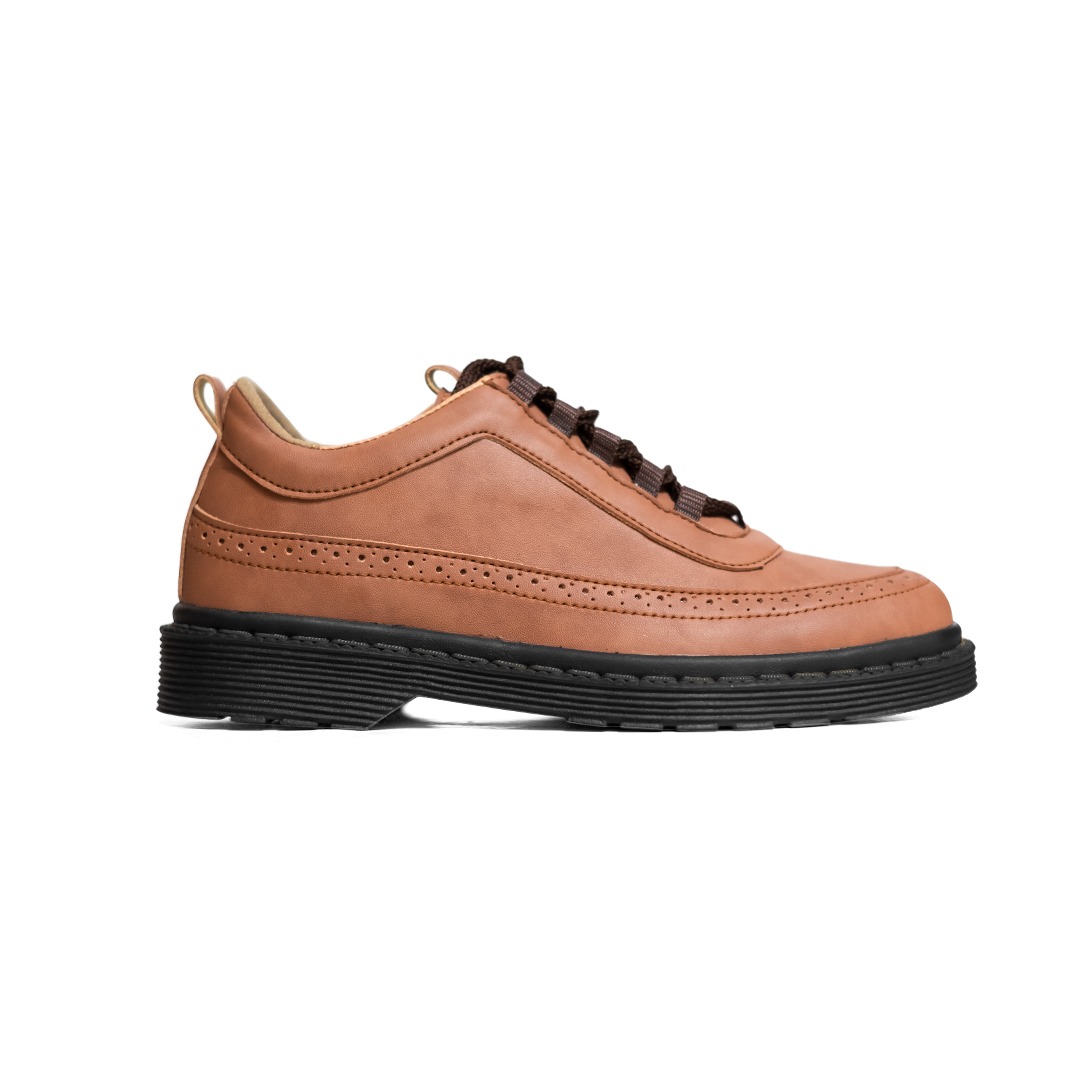 Casual Sneakers Brogue Tan