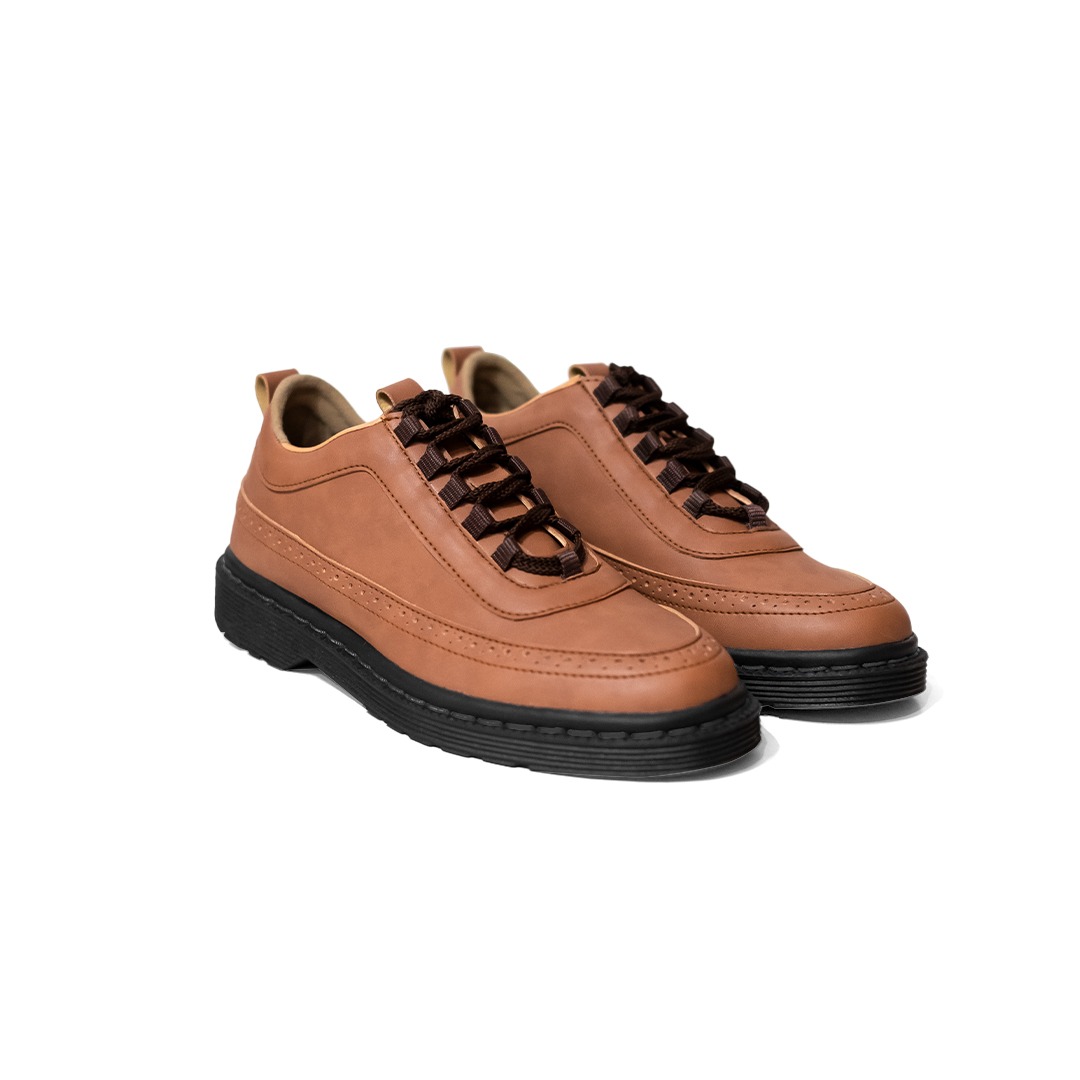Casual Sneakers Brogue Tan