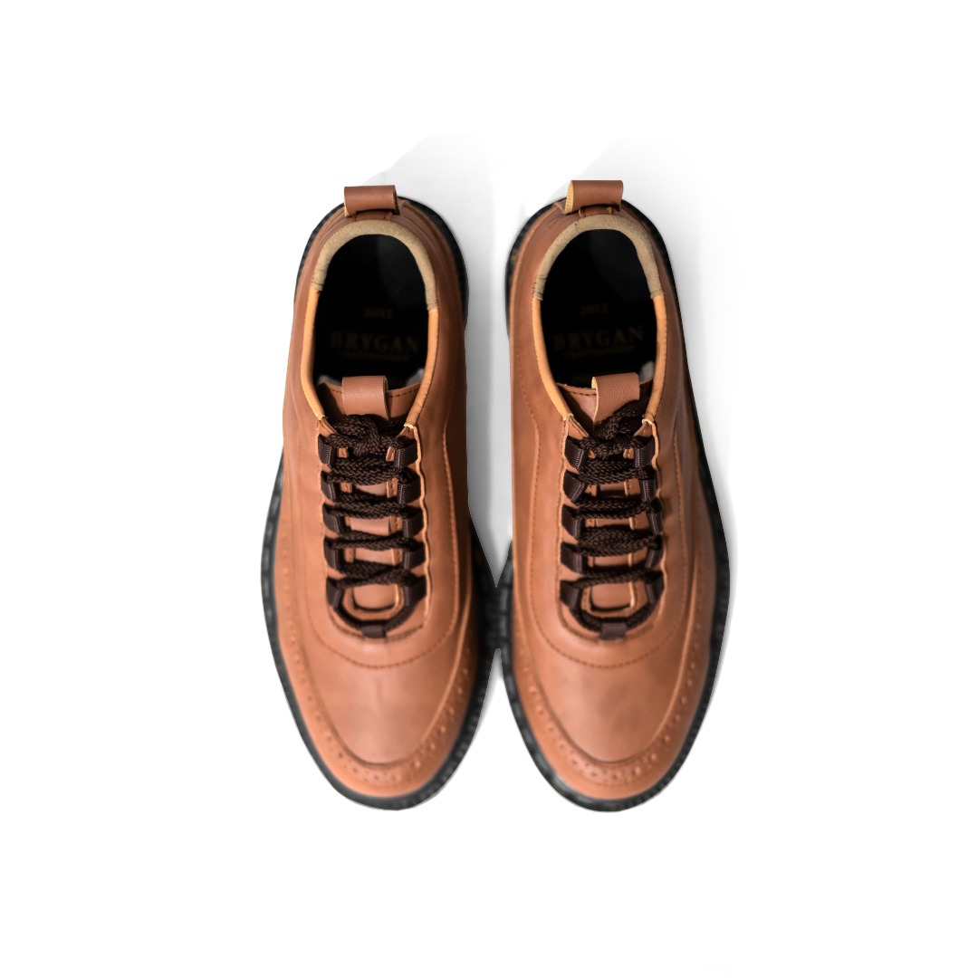 Casual Sneakers Brogue Tan