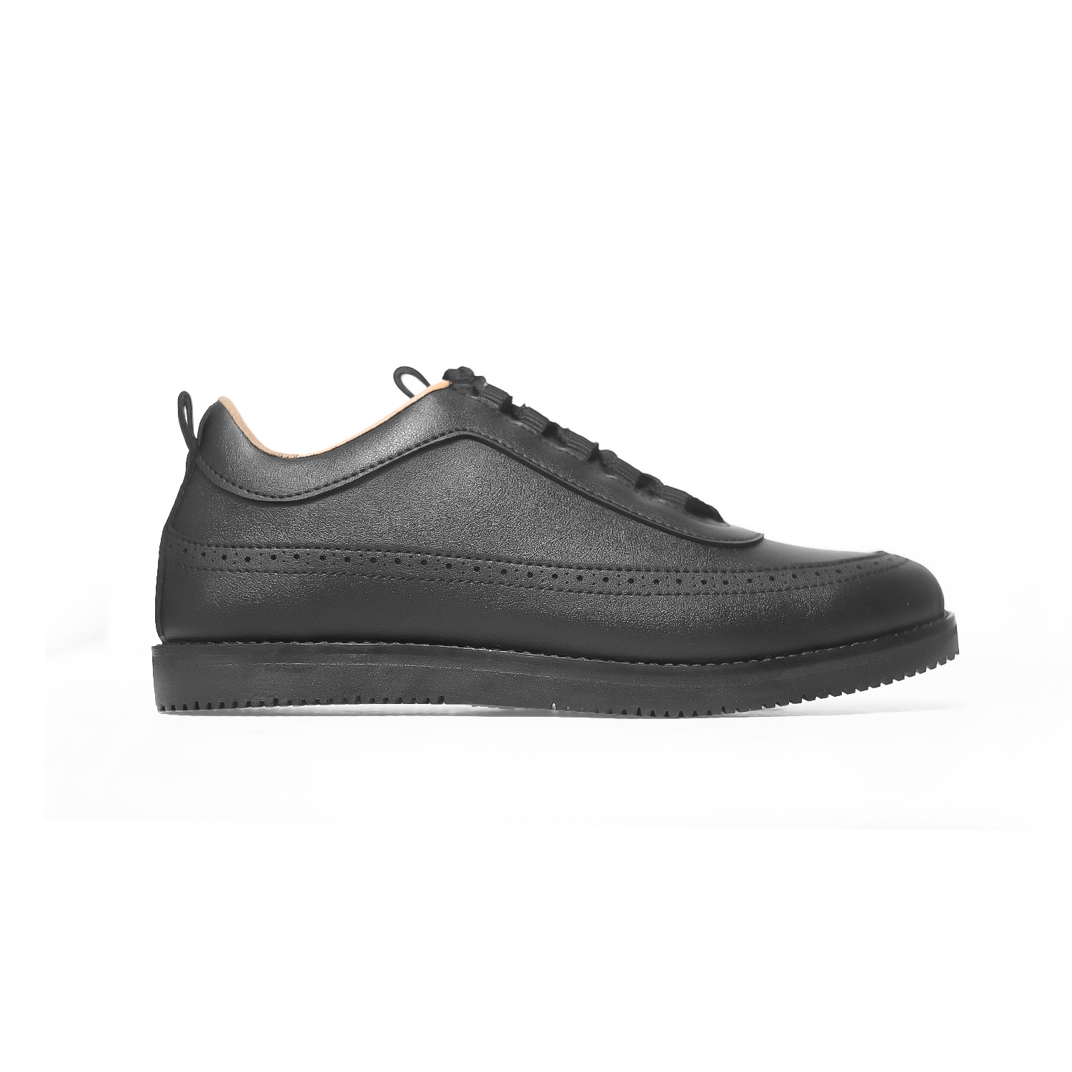 Sneakers Wing Brogue Black - Darkbrown