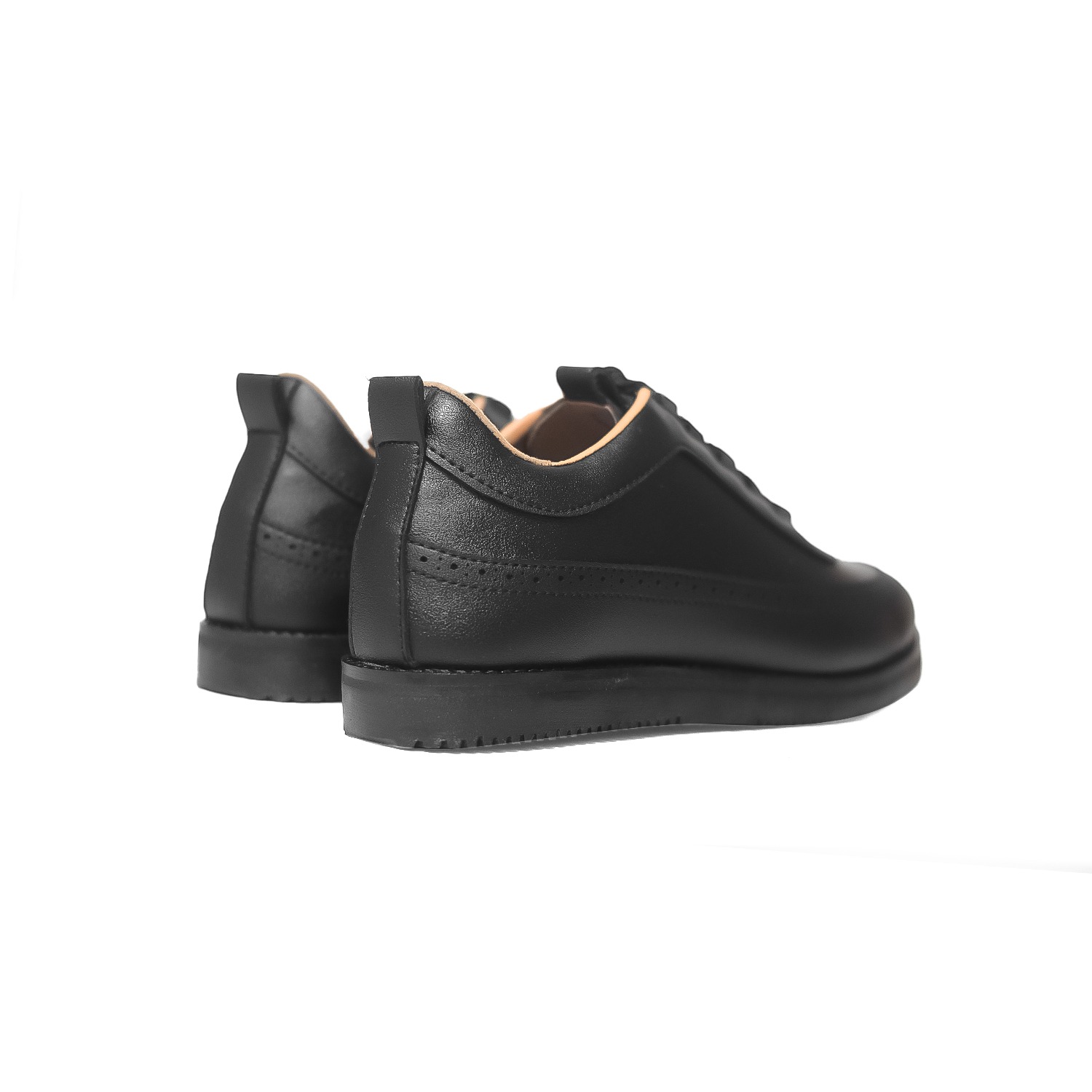 Sneakers Wing Brogue Black - Darkbrown