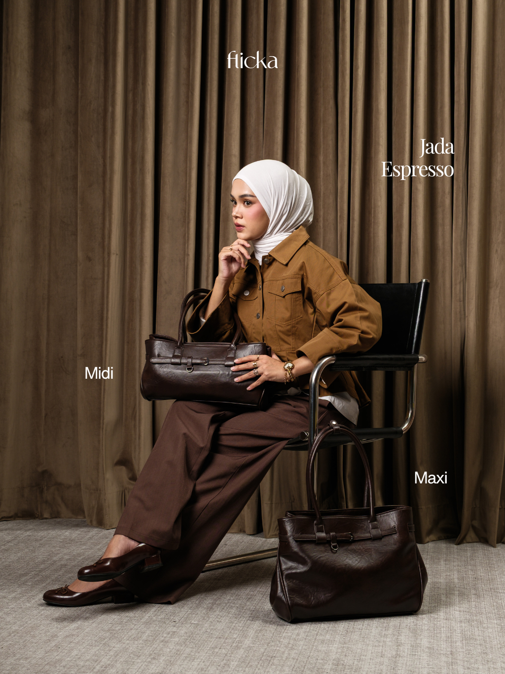 FLICKA Jada Bag - Shoulder Bag - Fit Laptop 13 inch - Tas Kerja - Tas Wanita