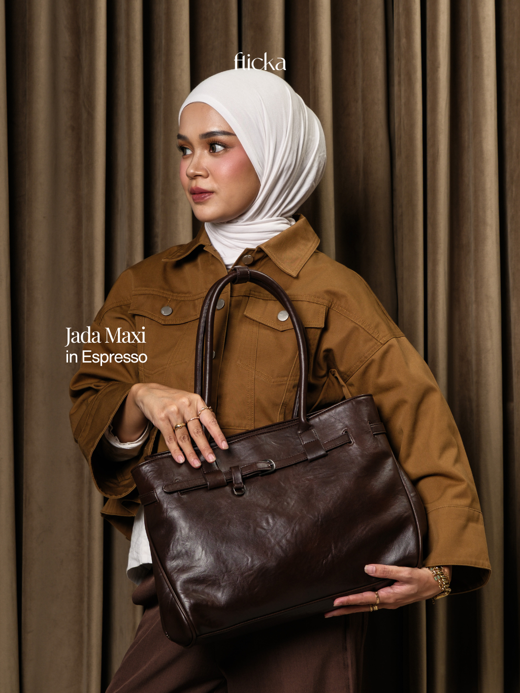 FLICKA Jada Bag - Shoulder Bag - Fit Laptop 13 inch - Tas Kerja - Tas Wanita