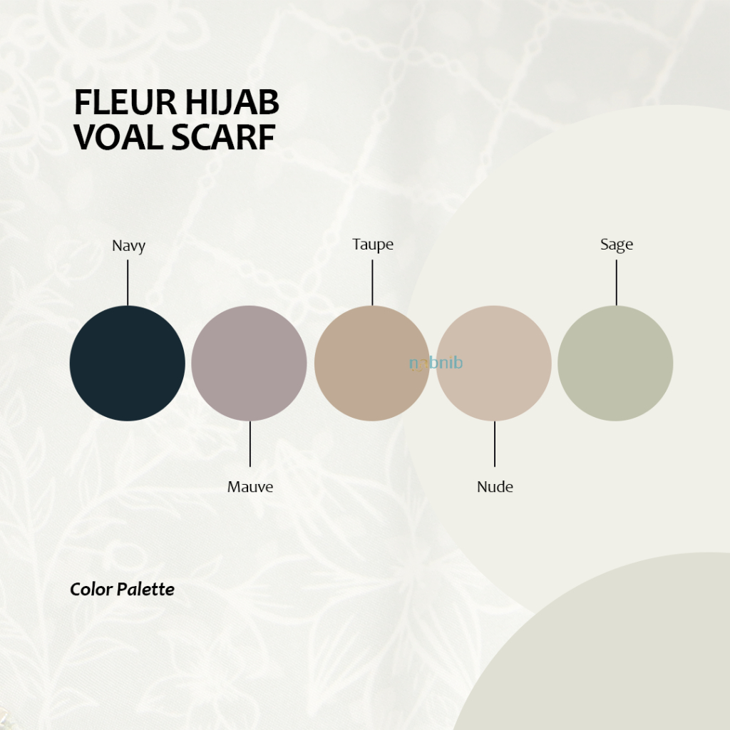 Nabnib - Fleur Hijab square Voal Ultrafine
