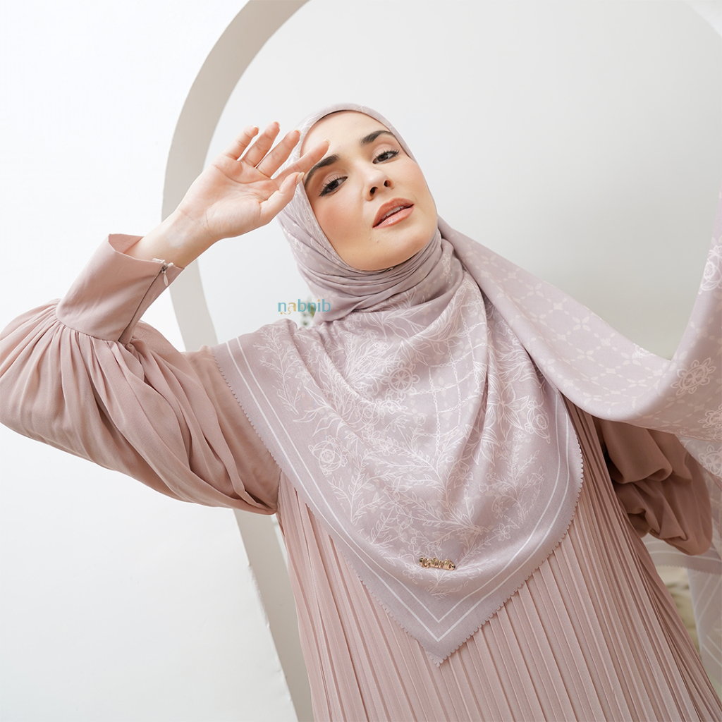 Nabnib - Fleur Hijab square Voal Ultrafine