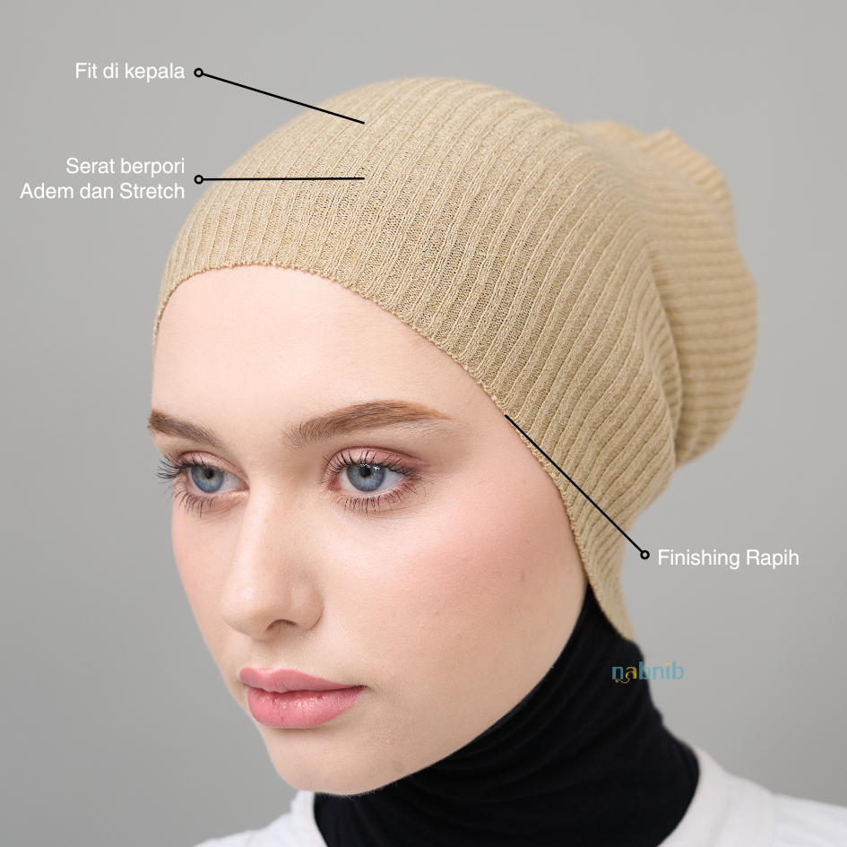 Nabnib - Zalya Ciput Rajut Bandana Inner Hijab Essensial Nyaman