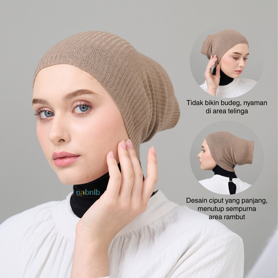 Nabnib - Zalya Ciput Rajut Bandana Inner Hijab Essensial Nyaman