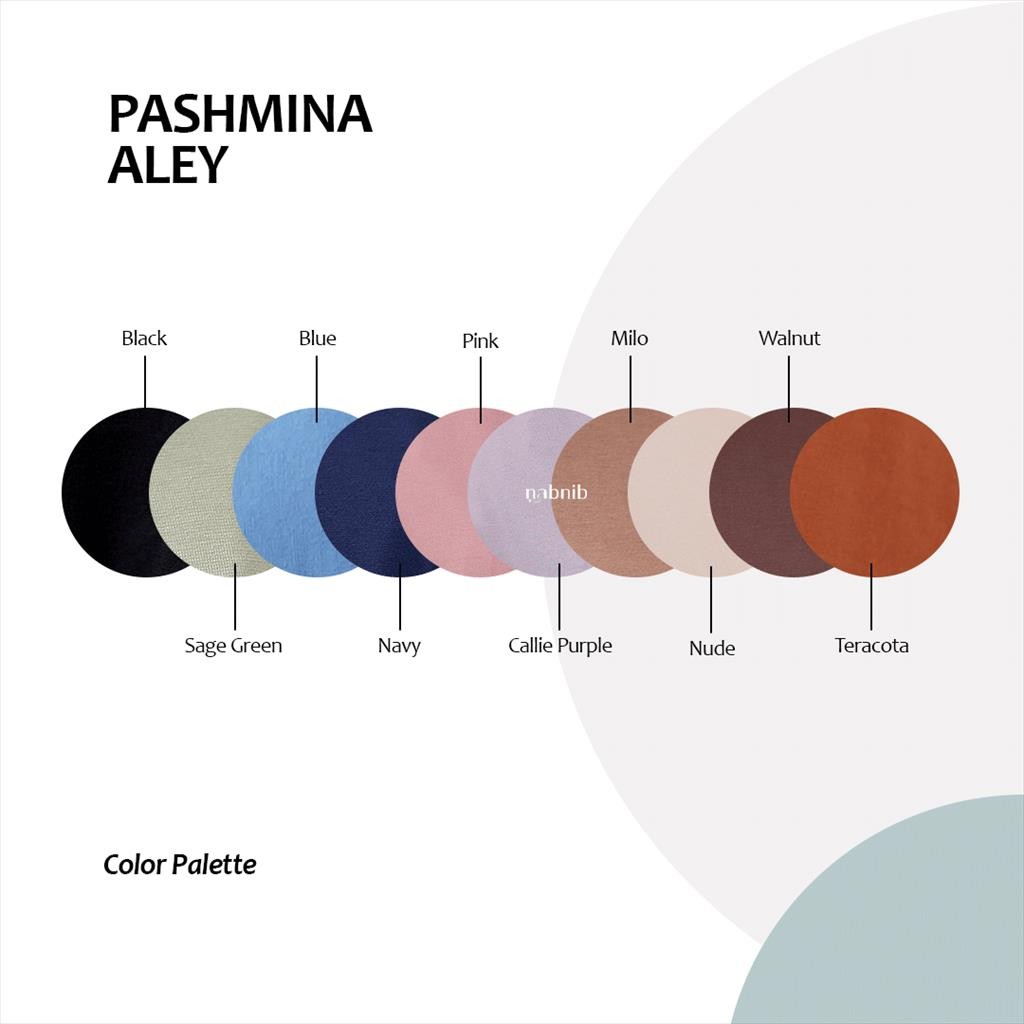 Nabnib - Aley Pashmina Kaos Rayon Premium Pashmina Mleyot