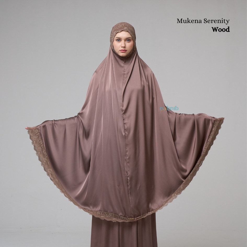 Nabnib - Serenity Mukena Dewasa Mukena Sutra Silk Renda Premium
