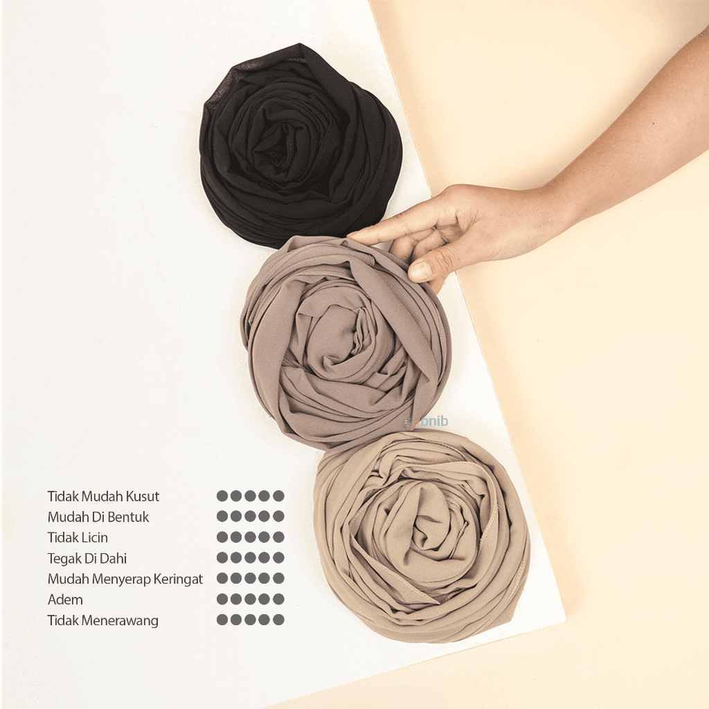Nabnib - Verona Jilbab Segiempat Voal Ultrafine Original