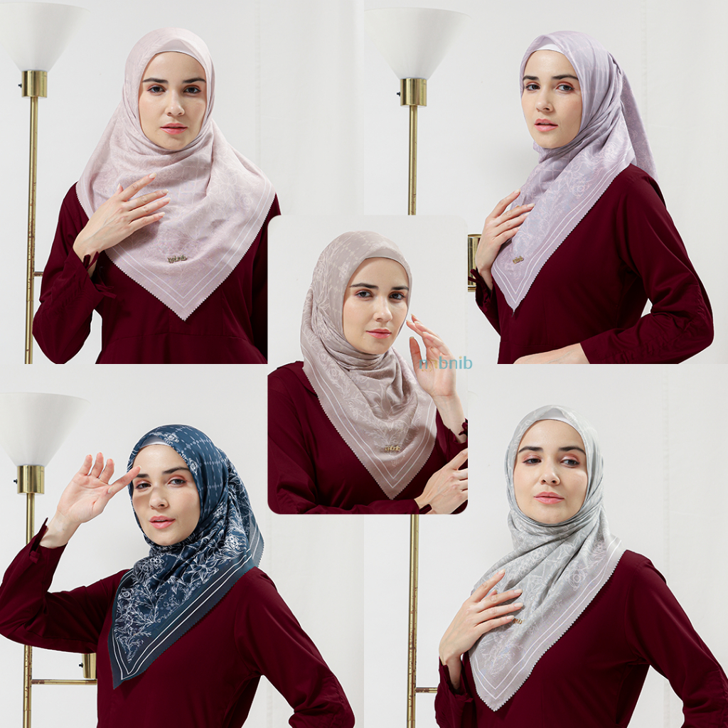 Nabnib - Fleur Hijab square Voal Ultrafine