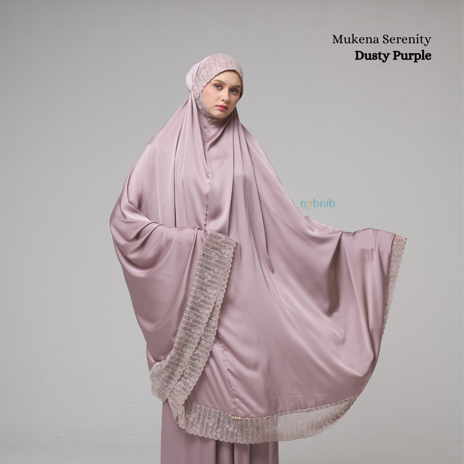 Nabnib - Serenity Mukena Dewasa Mukena Sutra Silk Renda Premium