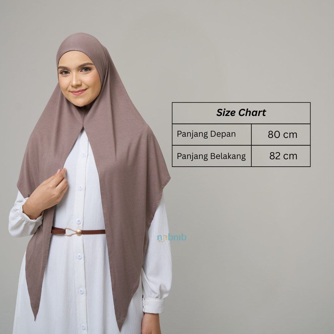 Nabnib - Aira Hijab Tencel Instan Hijab Tencell Segitiga Original Tencel
