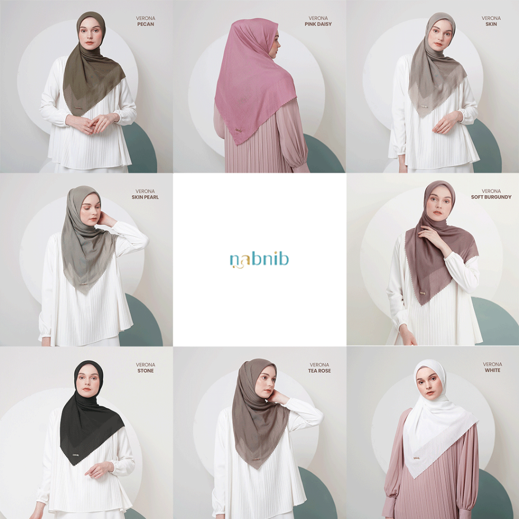 Nabnib - Verona Jilbab Segiempat Voal Ultrafine Original