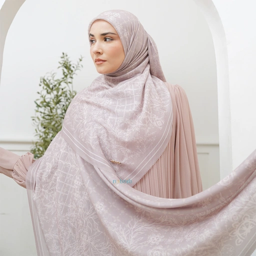 Image of Nabnib - Fleur Hijab square Voal Ultrafine