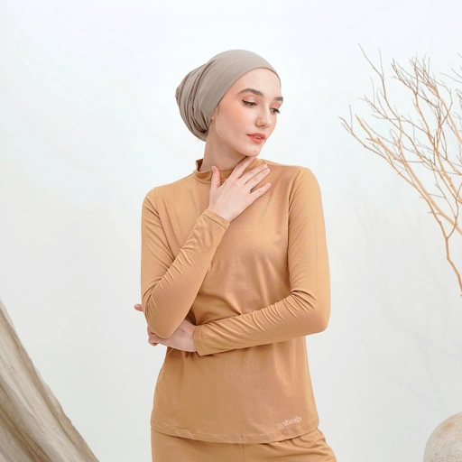Image of Nabnib - Fuku Baju Manset Long Slevee Turtleeneck Cooling Fiber