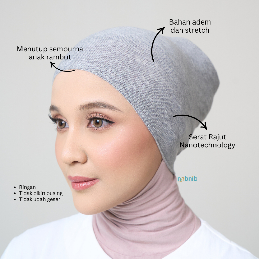 Nabnib - Plupy Ciput Rajut Bandana Nanotechnology