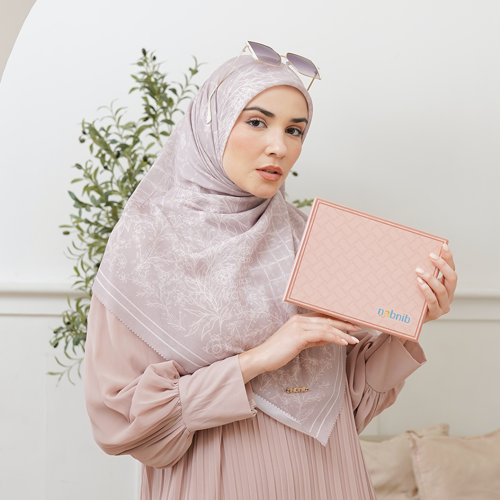 Nabnib - Fleur Hijab square Voal Ultrafine