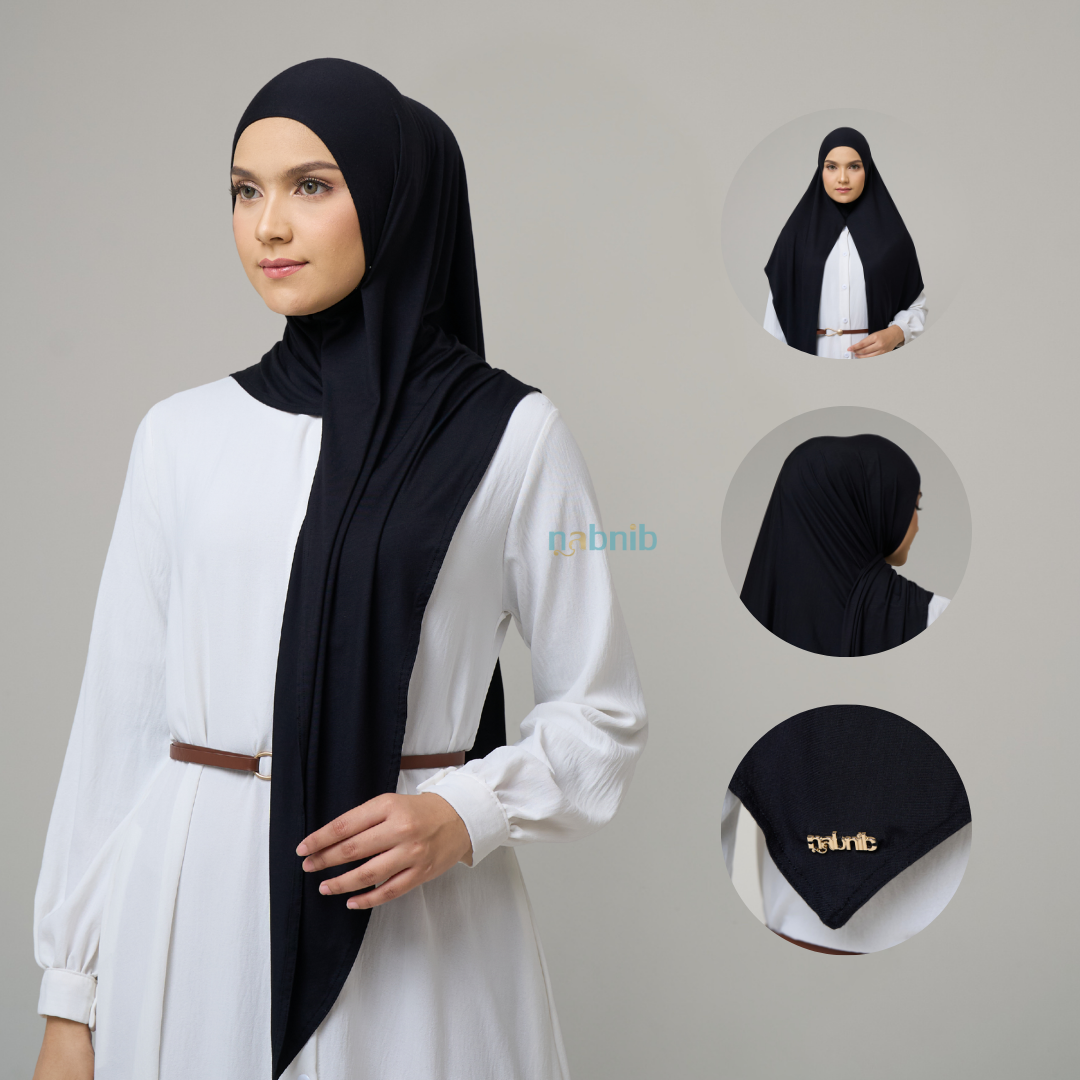 Nabnib - Aira Hijab Tencel Instan Hijab Tencell Segitiga Original Tencel