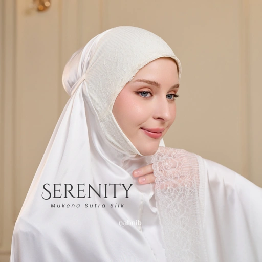 Nabnib - Serenity Mukena Dewasa Mukena Sutra Silk Renda Premium