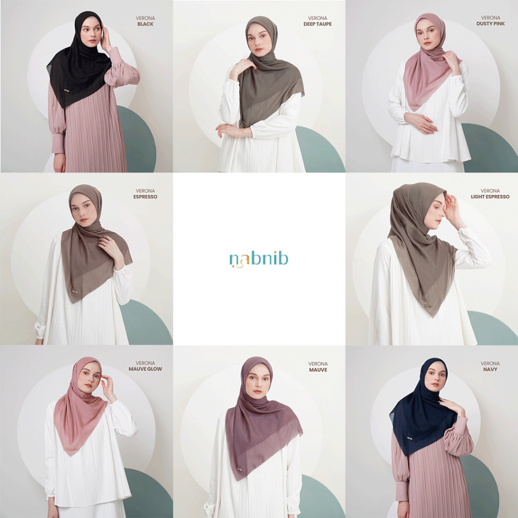 Nabnib - Verona Jilbab Segiempat Voal Ultrafine Original