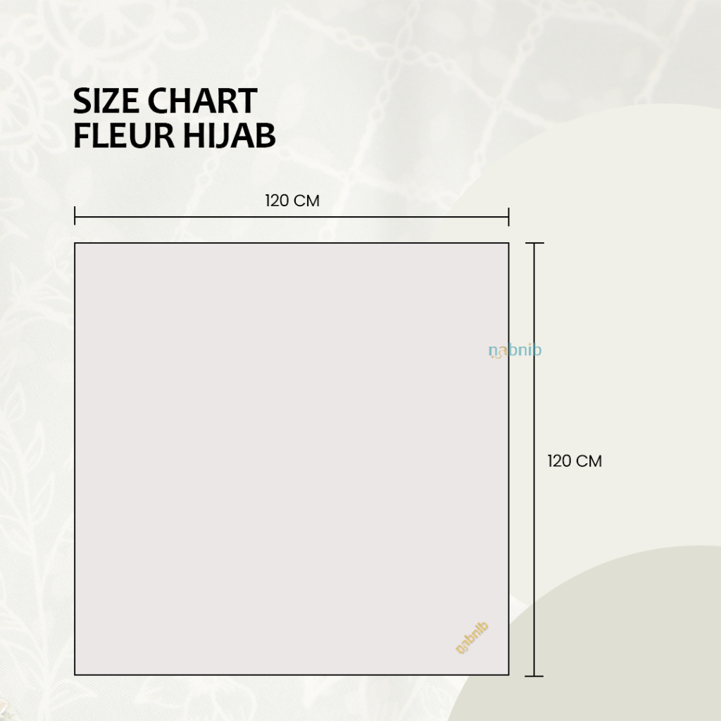 Nabnib - Fleur Hijab square Voal Ultrafine