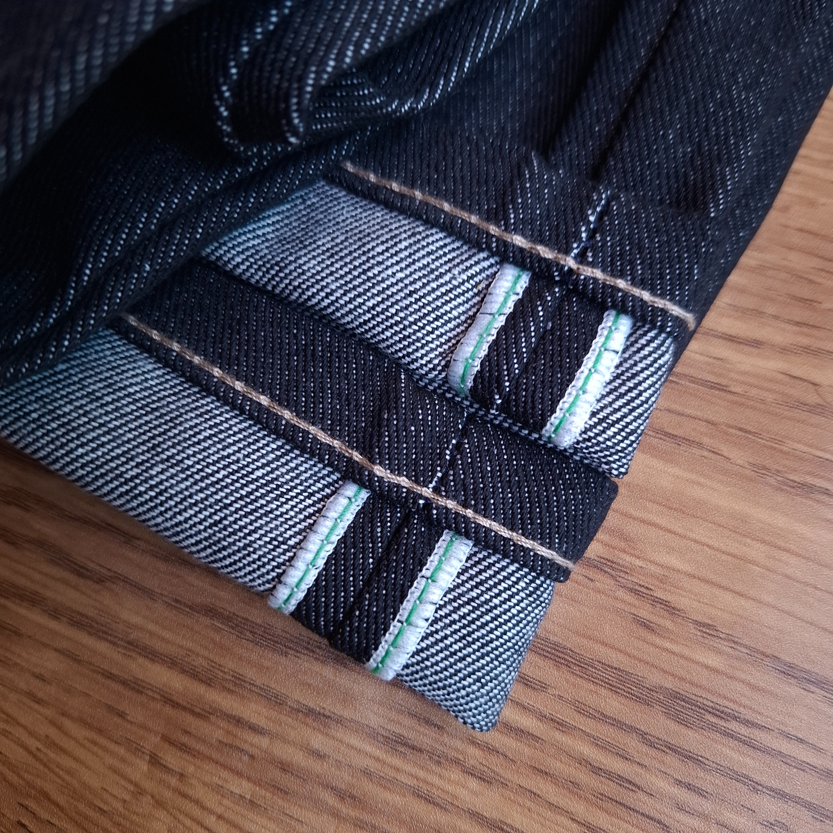 GREENWOLF - Celana Jeans Pria Denim Selvedge accent Slimfit Dark Indigo Raw Denim 14oz