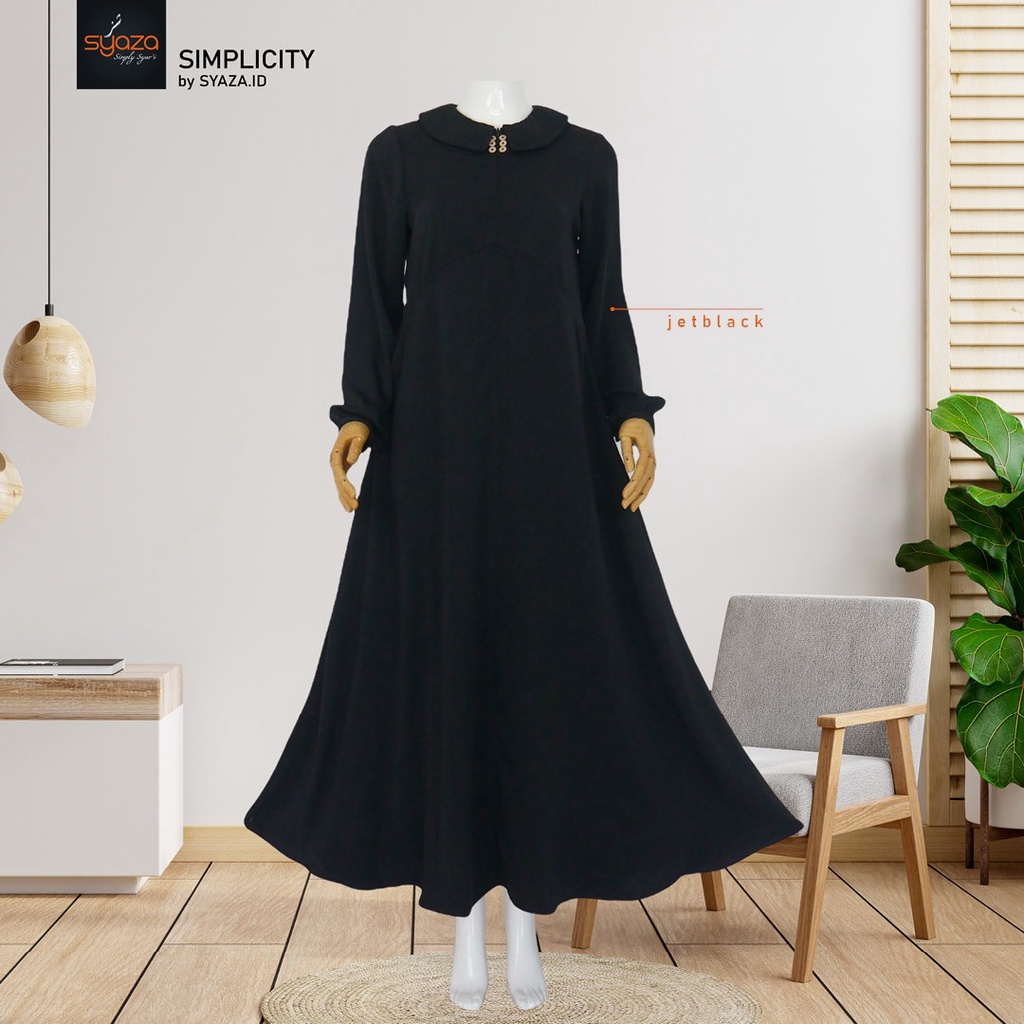 SYAZA - Simplicity Gamis (Pop Colours) Abaya Gamis Syar'i Lebaran Busui Umroh Haji Best Seller Simpel Polos Casual Dress Wanita Remaja Muslim Muslimah